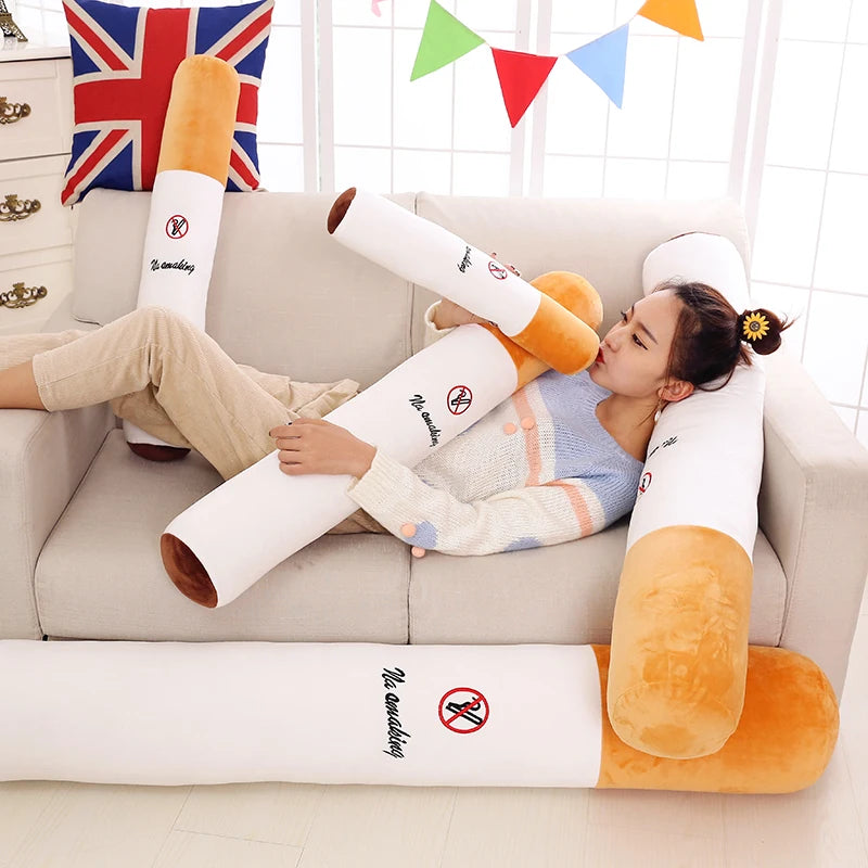 Creative Smoking Cylindrical Sleeping Cigarette Pillow