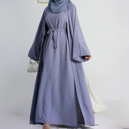 Abaya Kimono with Sleeveless Inner Dress