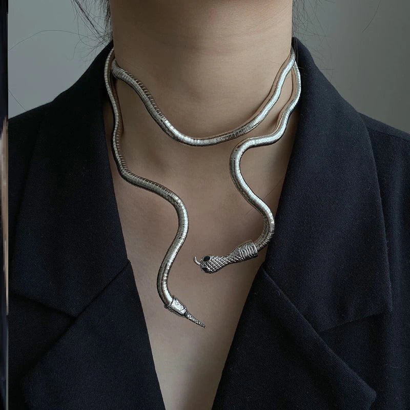 Collier et bracelet méta multicouches pour femmes