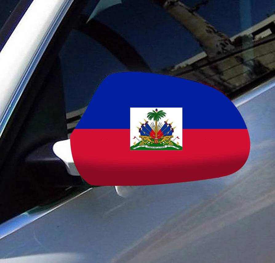 Haiti Flags Car Mirror Cover