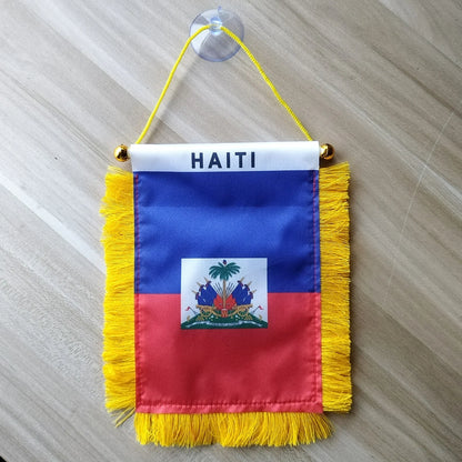 4 X 6 Inch National Banner Haiti Window Hanging Flag
