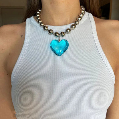 Collier de mode coeur mignon pour femmes