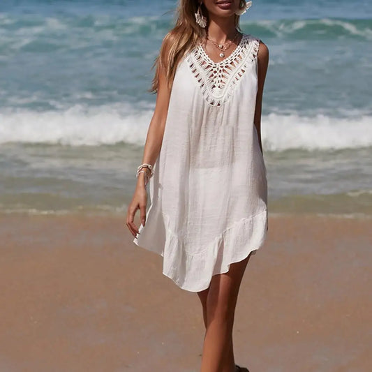 Sun Protection Lace-up Dress For Women's