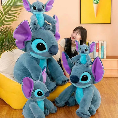 Jouets en peluche Disney Stitch, poupées de dessin animé, point assis, 45/60cm, poupée en peluche de dessin animé, oreiller réconfortant, cadeaux pour enfants