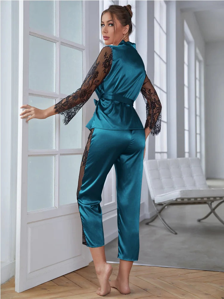 Satin Pajamas Set For Women's