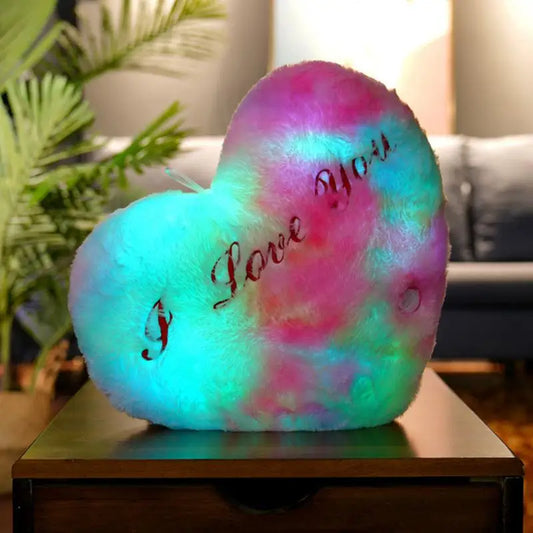 Cute Hearth Pillow LED Lighted