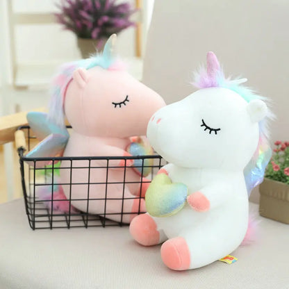 Almohada de felpa de unicornio de dibujos animados