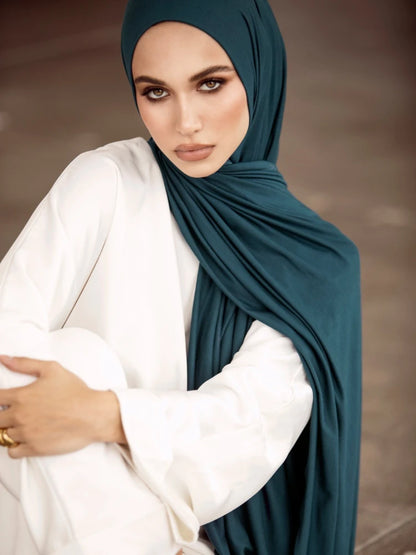 Hijabs de Jersey de gran tamaño para mujer, turbante de algodón mercerizado, bufanda Hijab, chal, turbantes para mujer, pañuelo para la cabeza, bufandas, Foulard de Ramadán