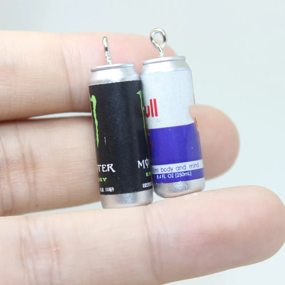 Energy Drink Can Bottle Pendant For Earring