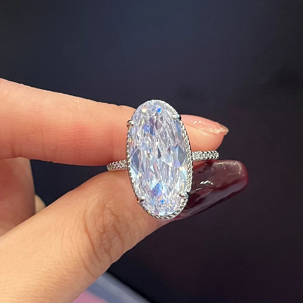 Luxury Big Oval Ring For Women's