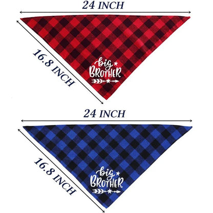 Big Brother Plaid Dog Bandana