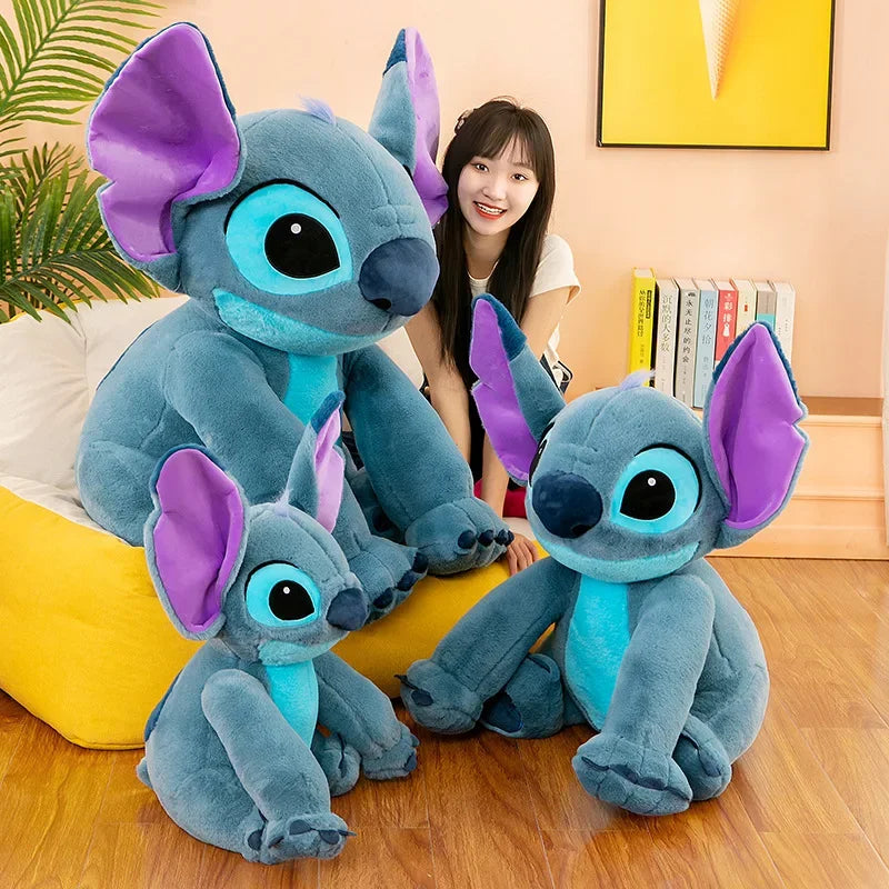 Disney-muñecos de peluche Stitch para niños, muñecos de peluche de dibujos animados de 45/60cm, almohada reconfortante, regalos para niños