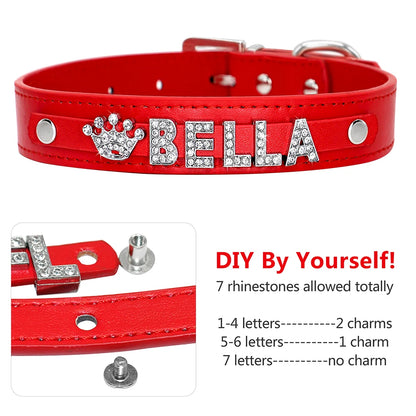 Personalized Rhinestone Dog Collar & Leash Set