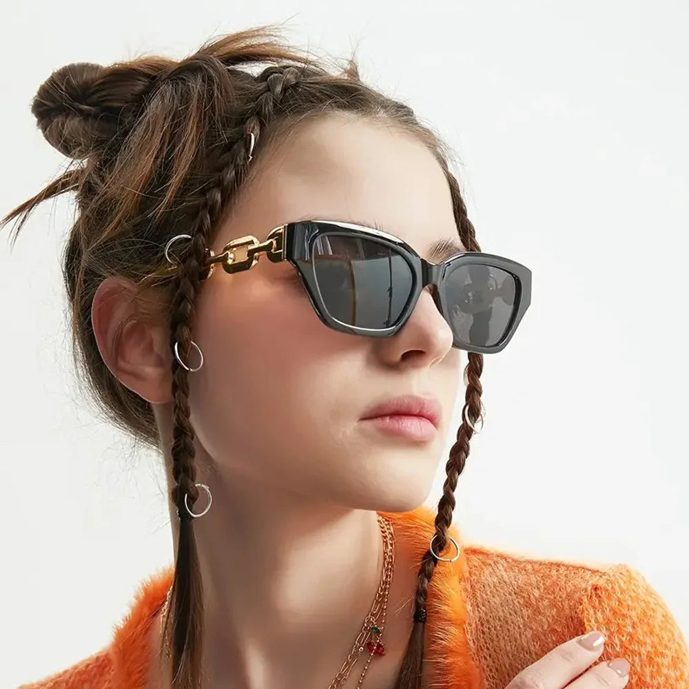 Gafas de sol estilo ojo de gato vintage de moda para mujer