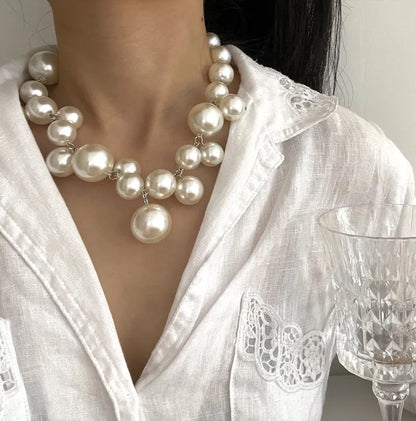 European & American Pearl Necklace For Women's