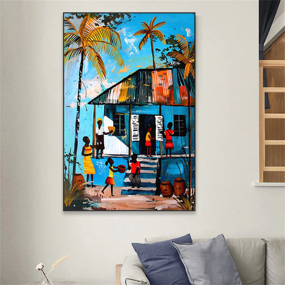 Tropical Landscape Poster Haitian Oil Painting