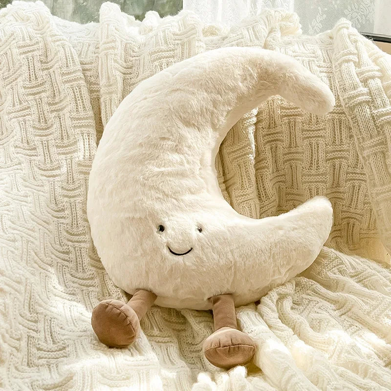 Adorable almohada de felpa con cara sonriente