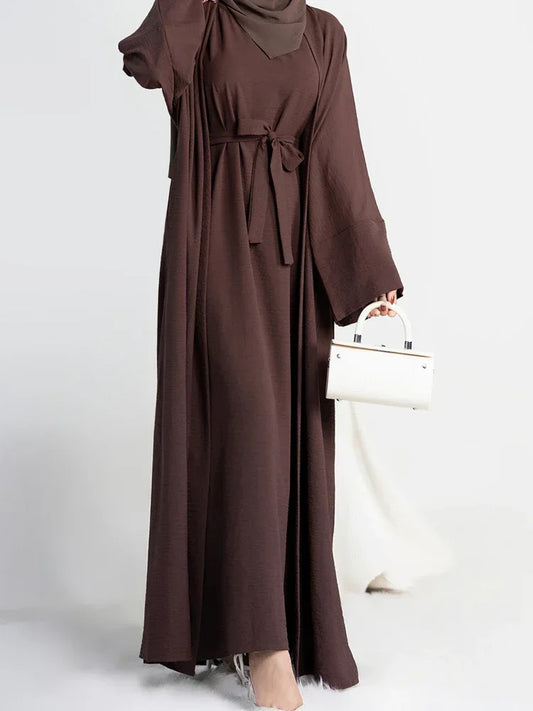 Abaya Kimono with Sleeveless Inner Dress
