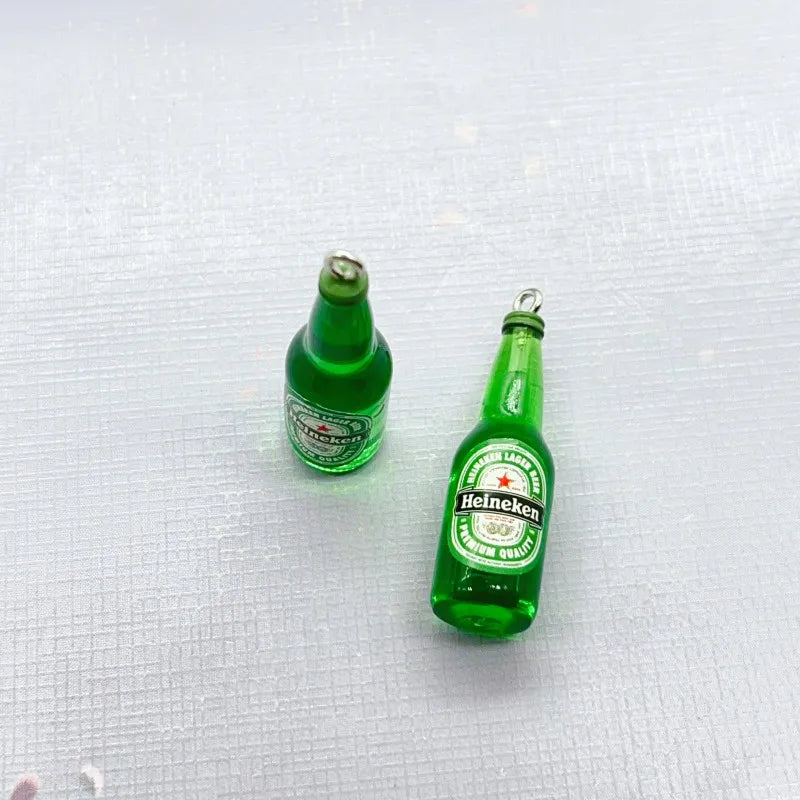 Beer Bottle Beverages Charms for Earrings