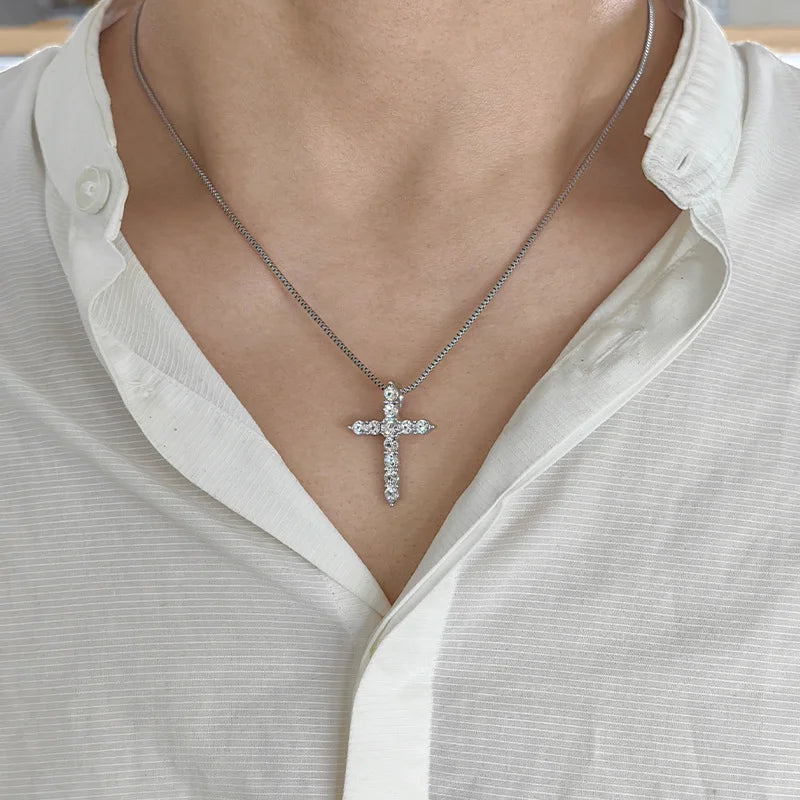 Cross Crystal Necklace For Women's