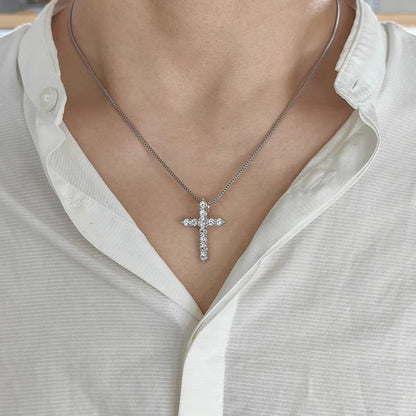 Cross Crystal Necklace For Women's