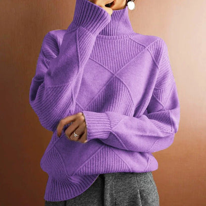 Women's Solid Color Loose Pullover Knitted Sweater