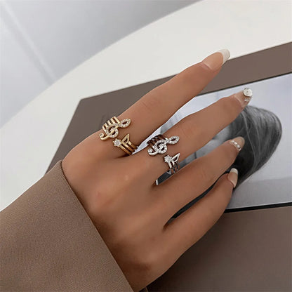 Fashion Music Note Ring For Women's