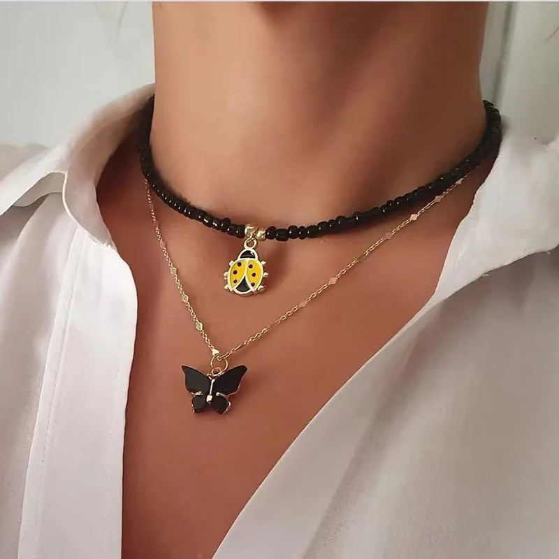 Collier multicouche fait main pour femmes