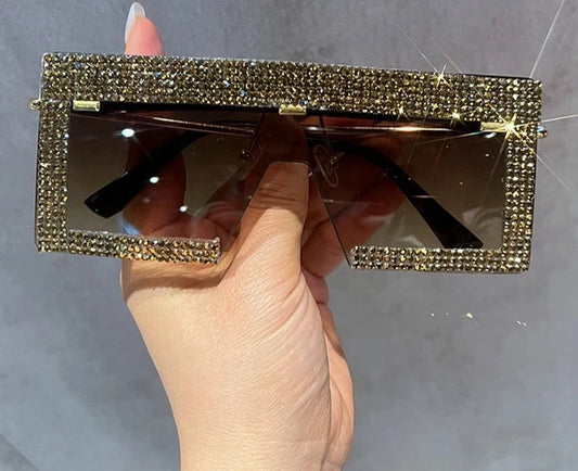 Lunettes de soleil tendance en diamant pour femmes