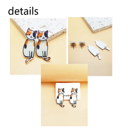 Cartoon Ferrets Toon Cute Earrings