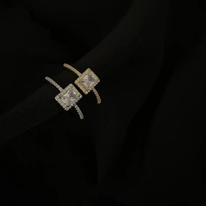 Luxury Classic Square Ring For Women's