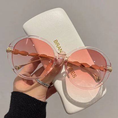 Fashion Round Frame Sunglasses For Women's