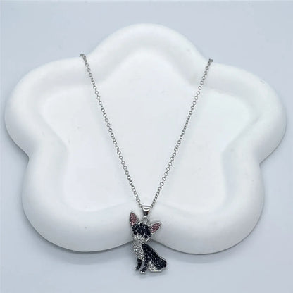 Cute Chihuahua Pendant Necklace For Women's