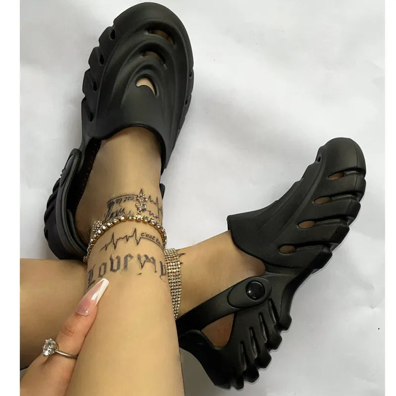 Sandalias de verano de moda para mujer.