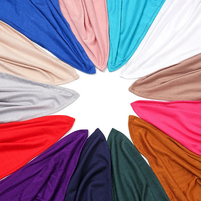 Hijabs de Jersey de gran tamaño para mujer, turbante de algodón mercerizado, bufanda Hijab, chal, turbantes para mujer, pañuelo para la cabeza, bufandas, Foulard de Ramadán