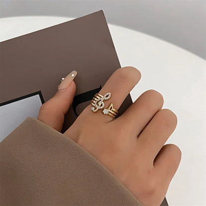 Fashion Music Note Ring For Women's