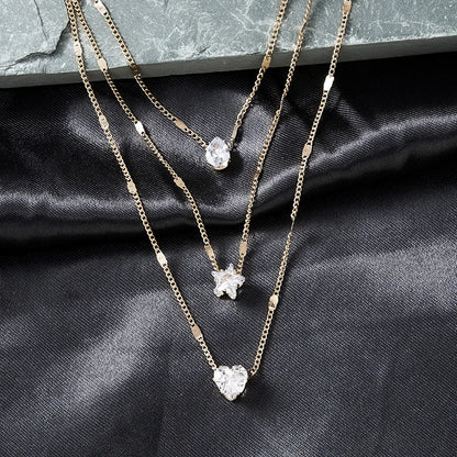 Multiple Necklaces With Pendant For Women's