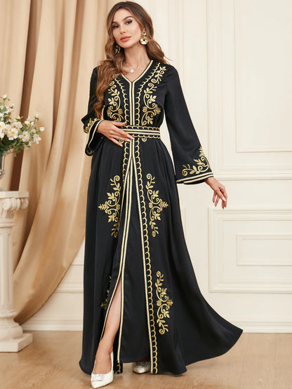 2 Piece Lace-Up Muslim Dress