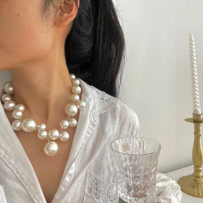 Collier de perles européennes et américaines pour femmes