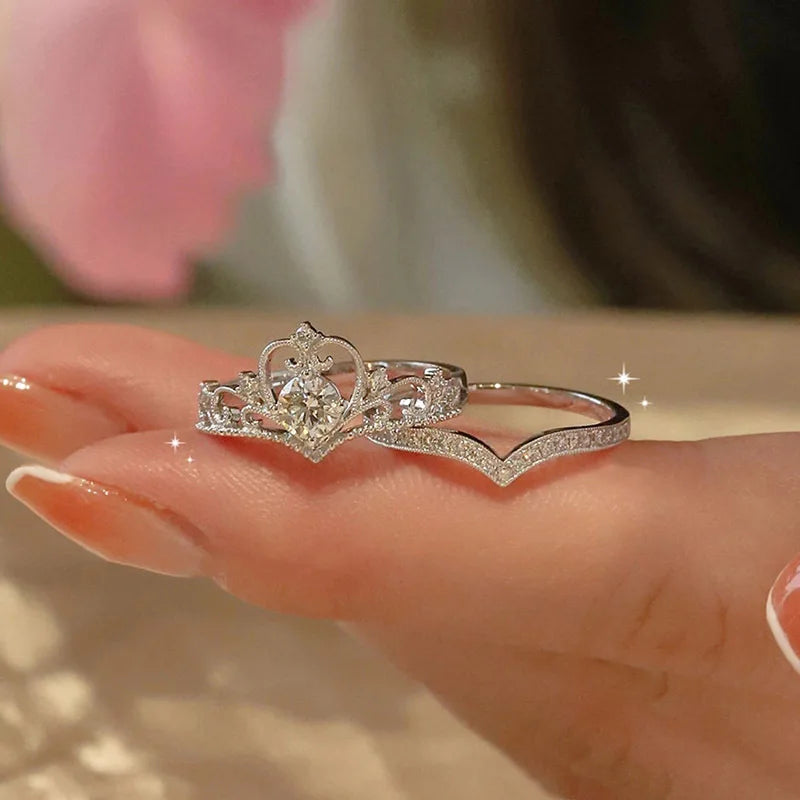 Anillo de corazón de moda para mujer