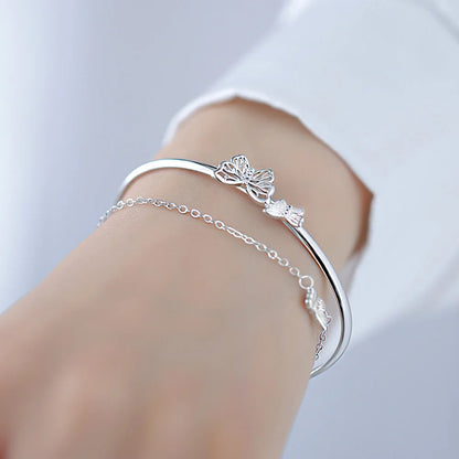 Fashion Double Layer Butterfly Bracelet For Women's