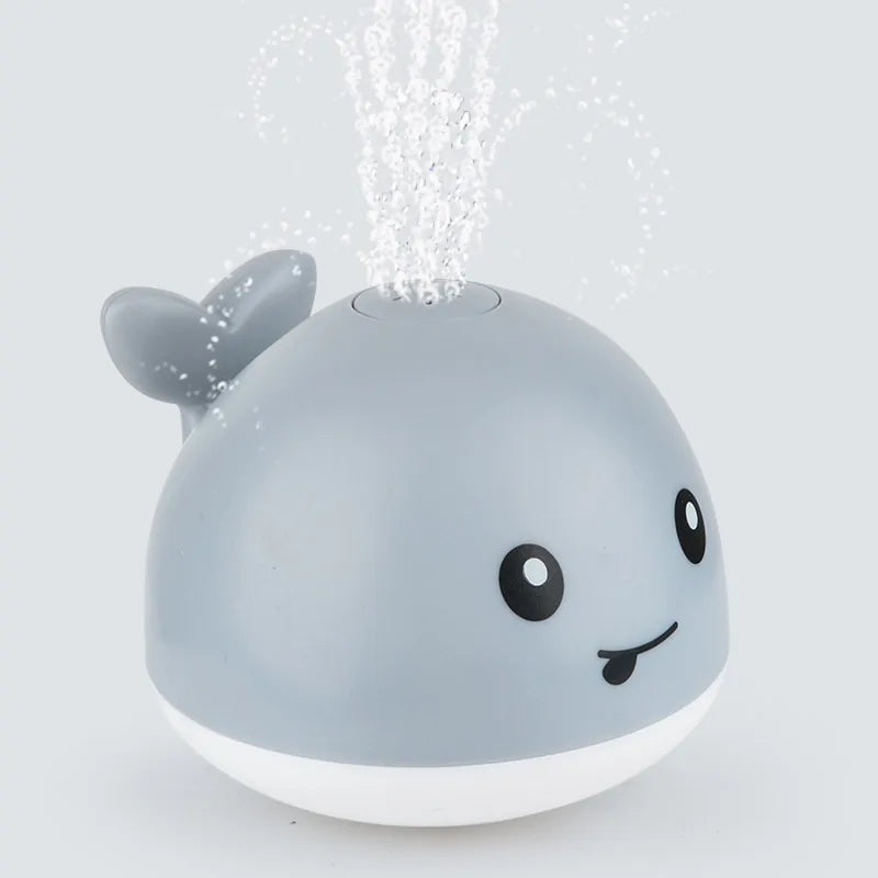 Electric Whale Bath Ball: Water Spray Shower Toy with Light and Music