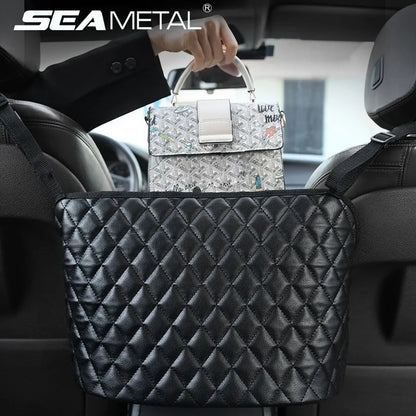Precise: Luxury Leather Car Handbag Holder Seat Back Organizer