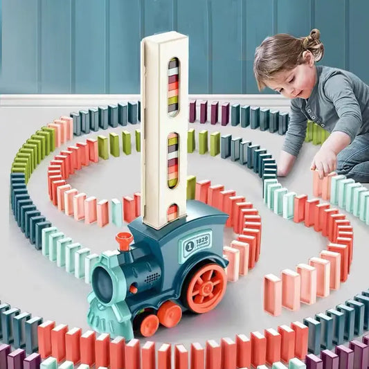 Automatic Laying Domino Train Electric Car Dominoes