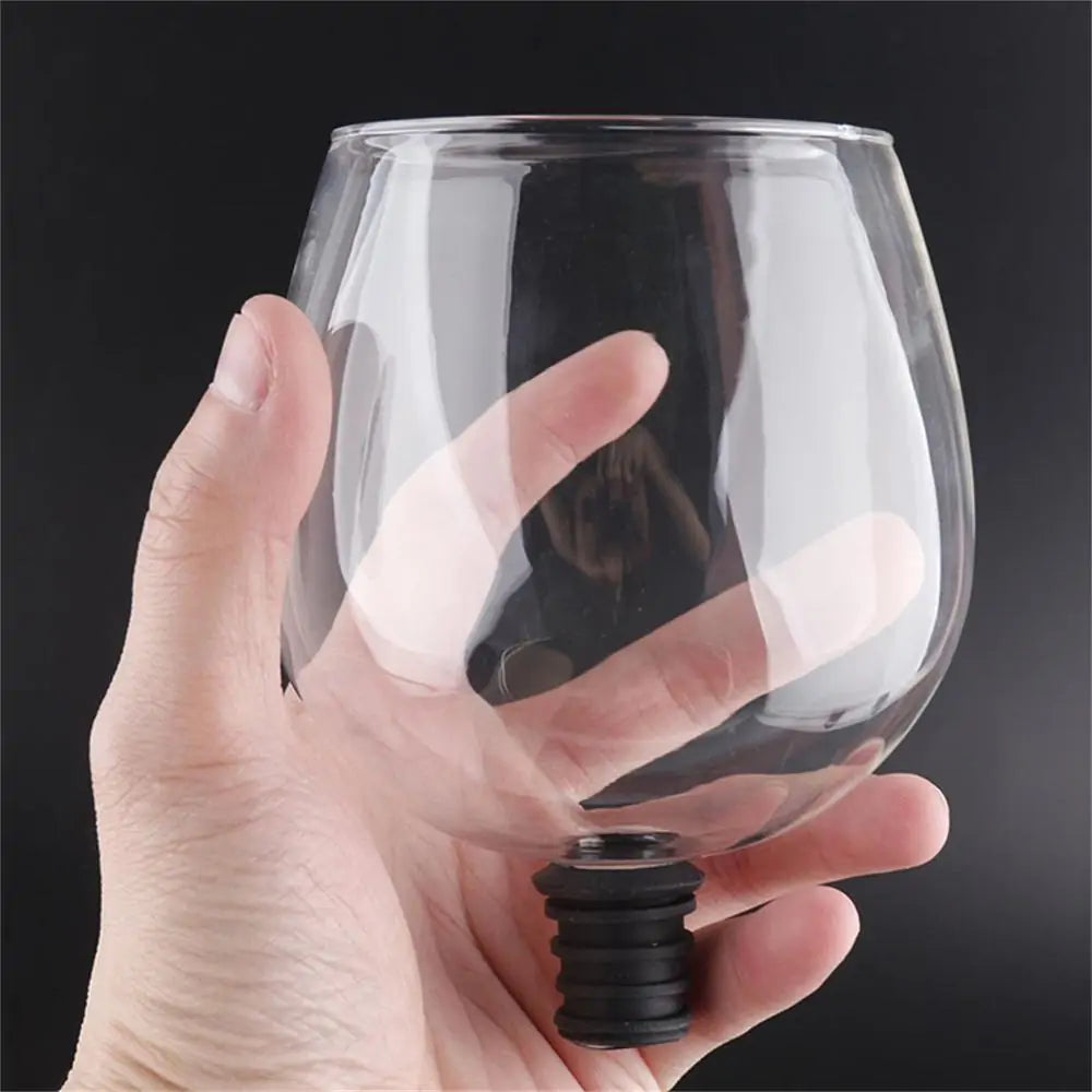 Wine Bottle Direct Drinking Glasses with Stopper