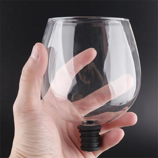 Wine Bottle Direct Drinking Glasses with Stopper