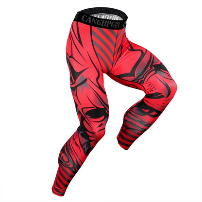 Men's Pro Compression Running Tights: Hot Yoga Pants for Gym & Basketball