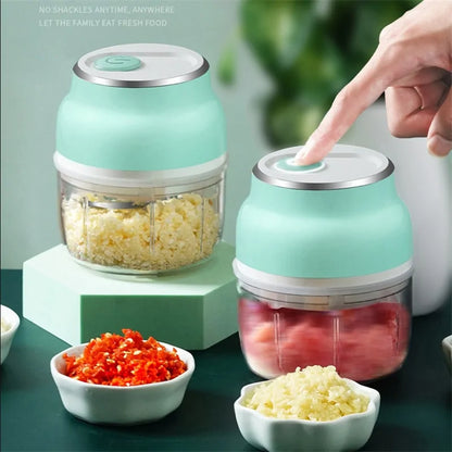 USB Electric Mini Food Chopper: Garlic, Vegetable, Nut, Meat, Fruit, Onion Grinder & Crusher