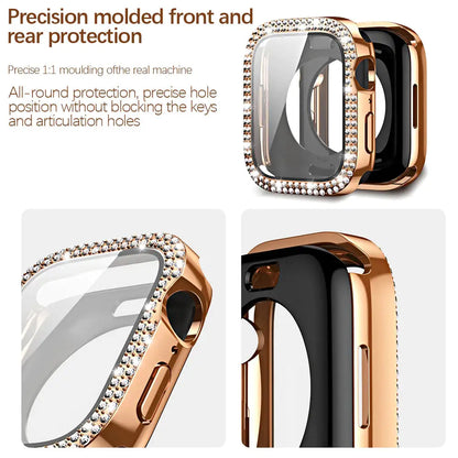 Bling Glass Cover for Apple Watch Case