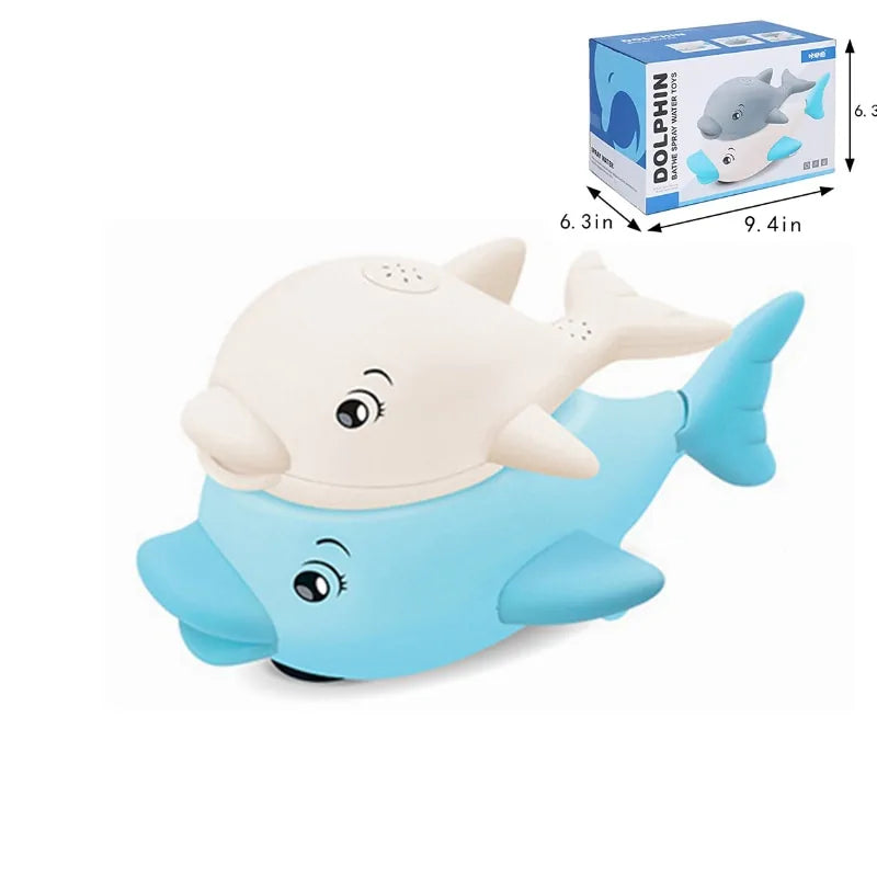 Electric Whale Bath Ball: Water Spray Shower Toy with Light and Music